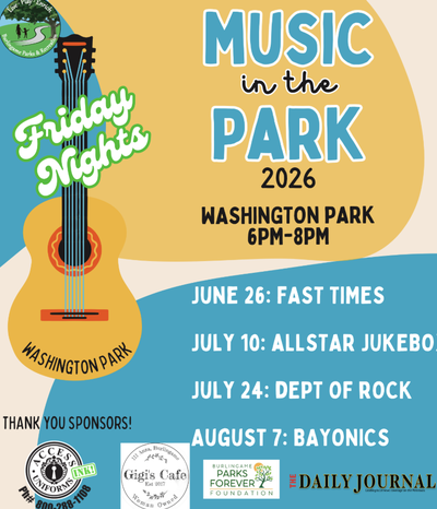 Music in the Park flyer.