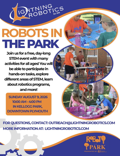 Robots in the Park flyer.